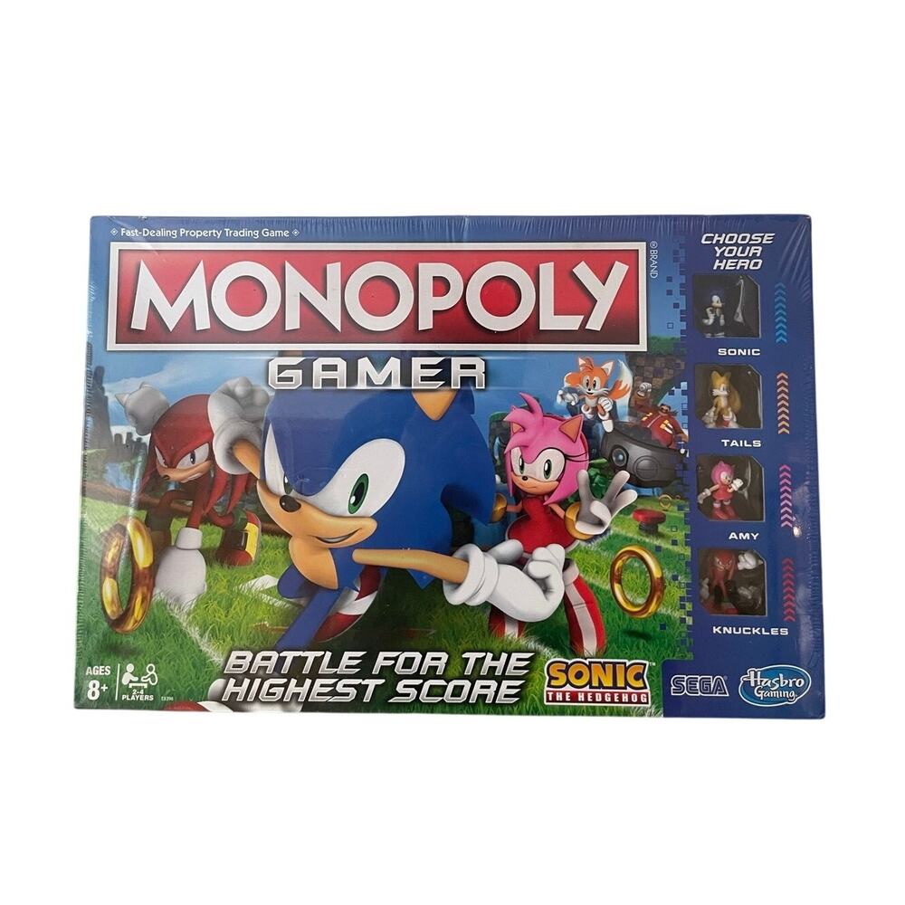 Newt Hasbro Monopoly Gamer Sonic The Hedgehog Battle for The Highest Score